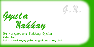 gyula makkay business card